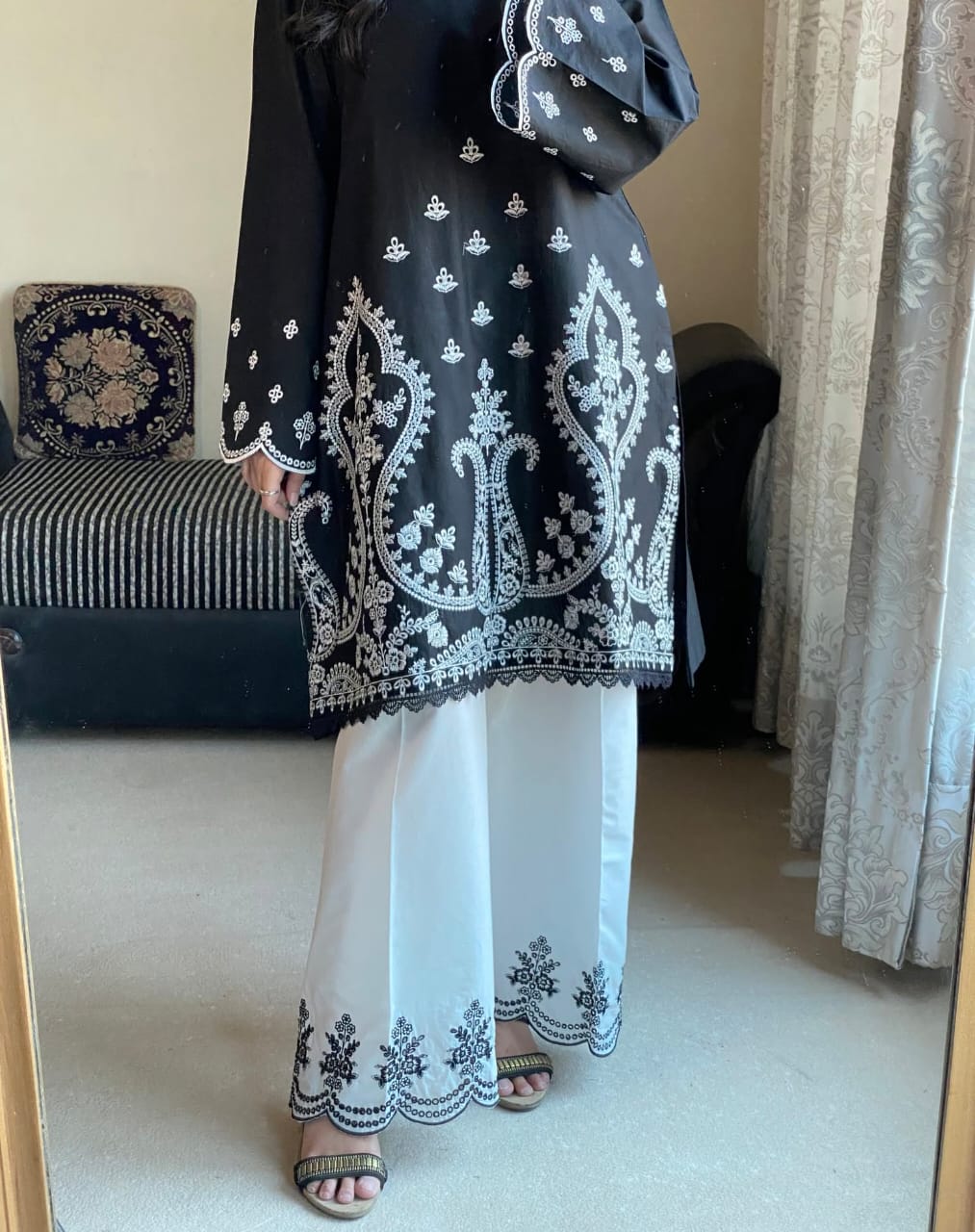 Black Buy embroidered dress