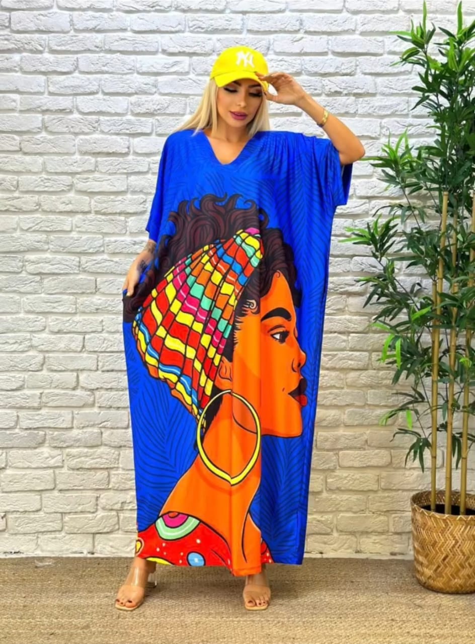 Printed Long Length Kaftan