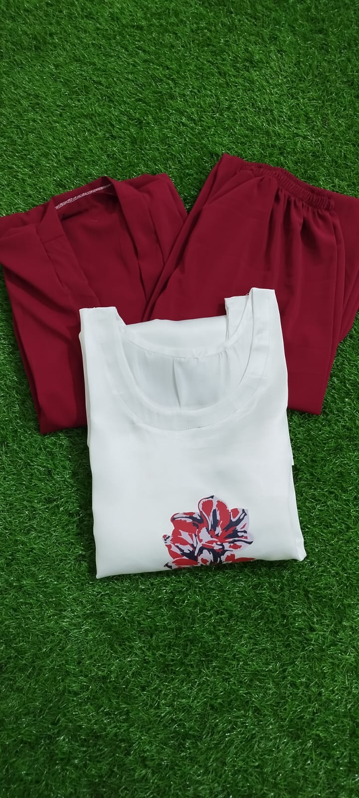 Premium Floral Shurg Style  Three-Piece