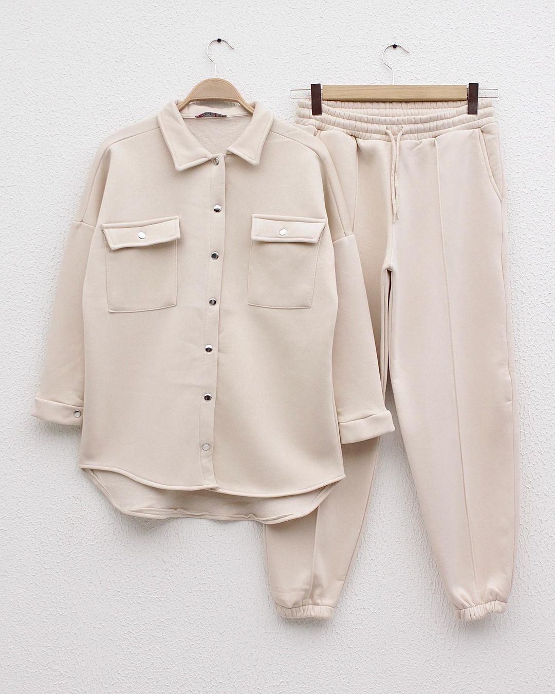 Winter Casual Urban Teen Women Jacket And Sweatpants Set