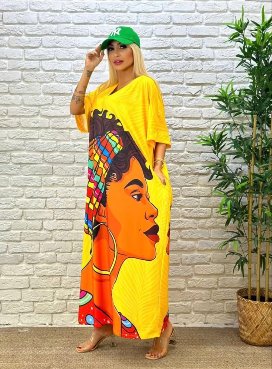 Printed Long Length Kaftan