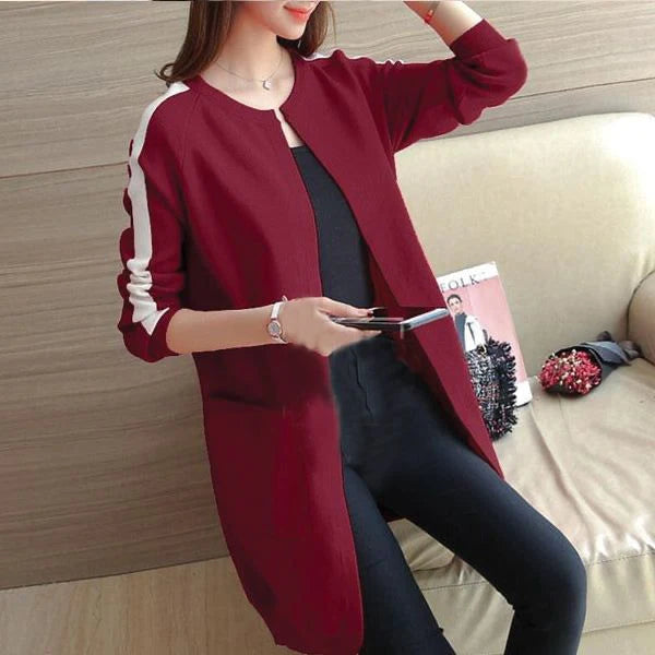 Winter Western Stripe Style Long Coat -0622