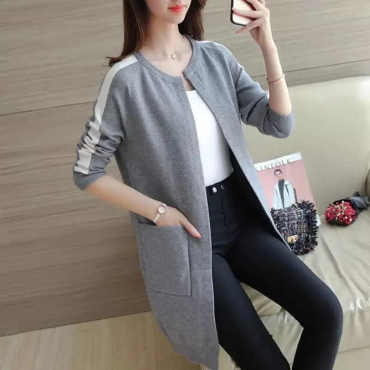 Winter Western Stripe Style Long Coat -0622