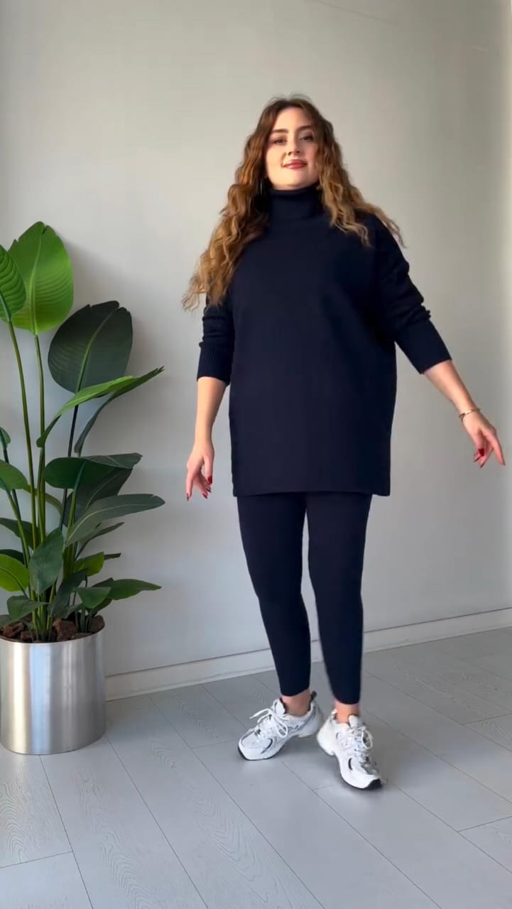 Women Winter HIGH NECK & Skinny Trouser Style Track Suit