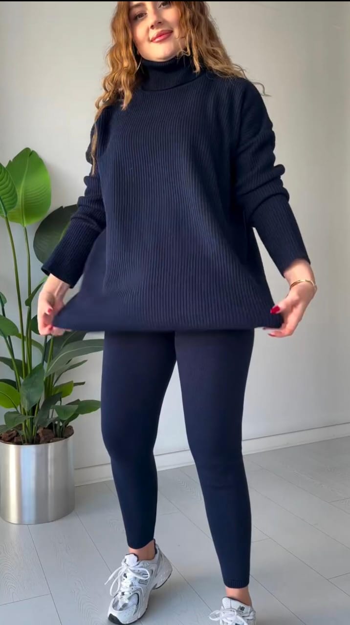 Women Winter HIGH NECK & Skinny Trouser Style Track Suit