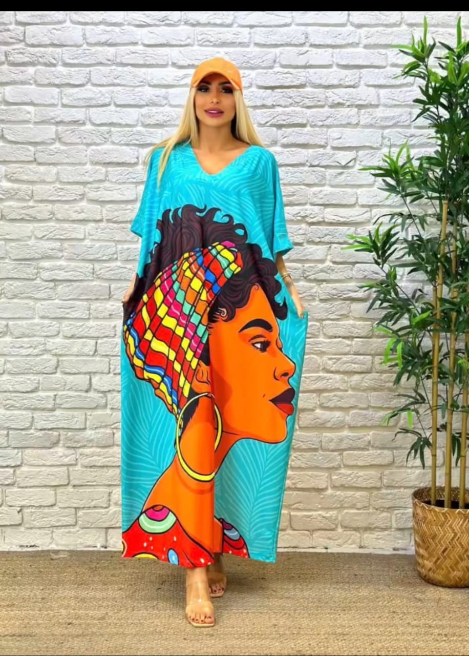 Printed Long Length Kaftan