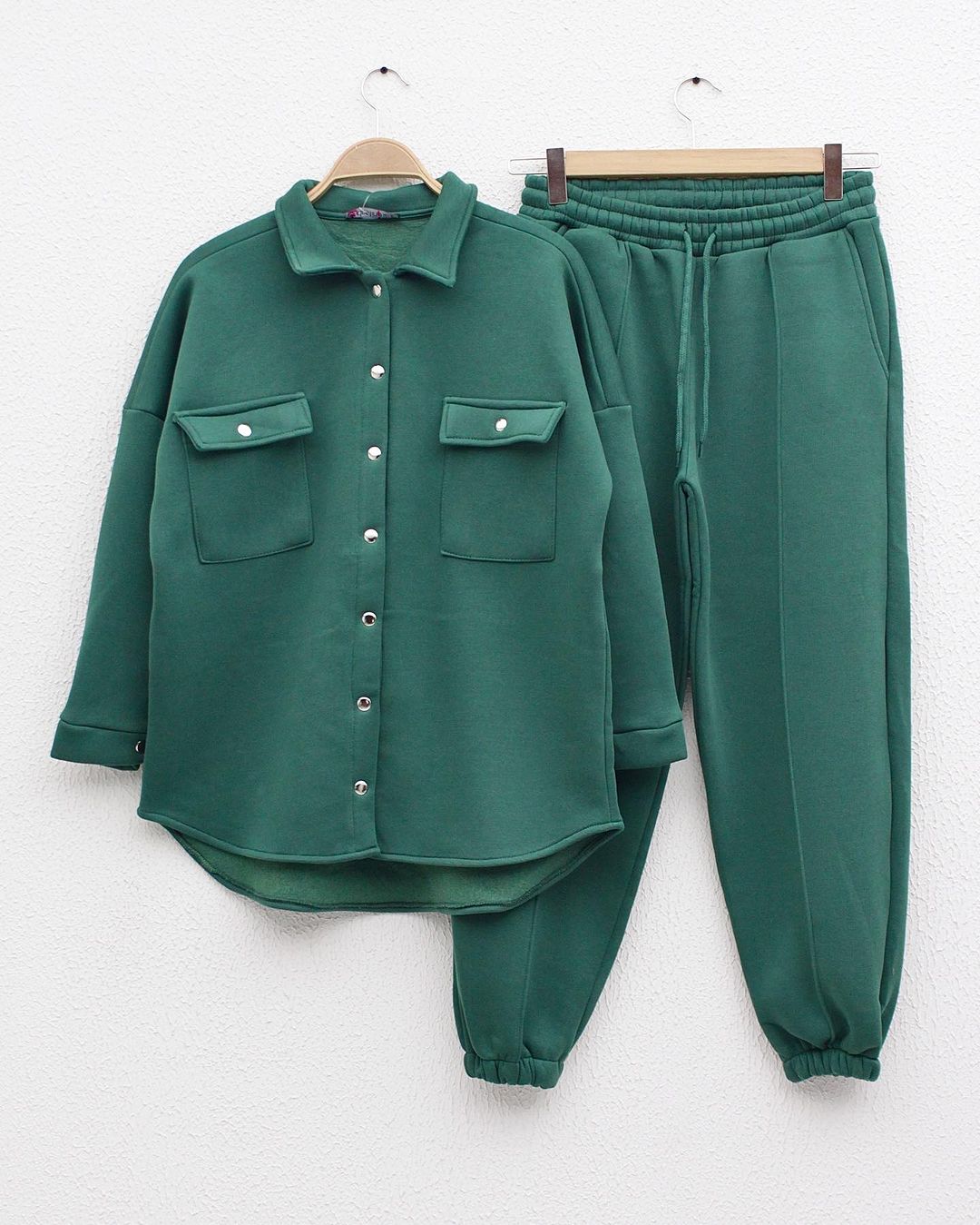 Winter Casual Urban Teen Women Jacket And Sweatpants Set