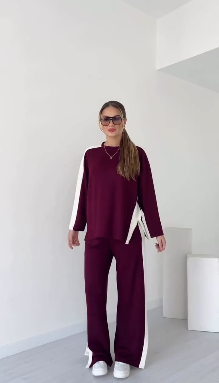 Women’s Co-Ord Set winter Srtip Tack suit