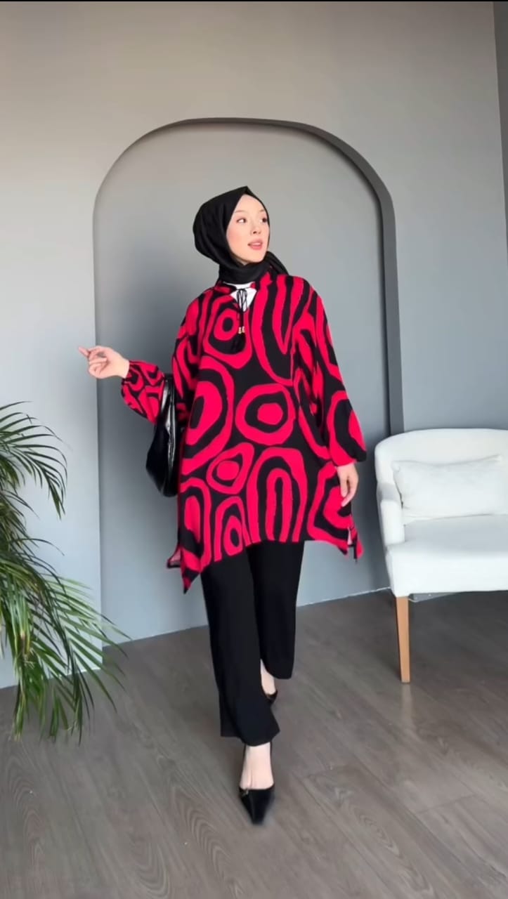 women Round Zebra line Style CO-ORD SET