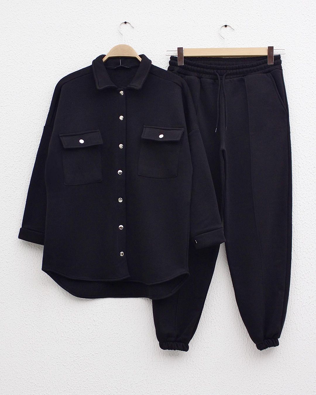 Winter Casual Urban Teen Women Jacket And Sweatpants Set