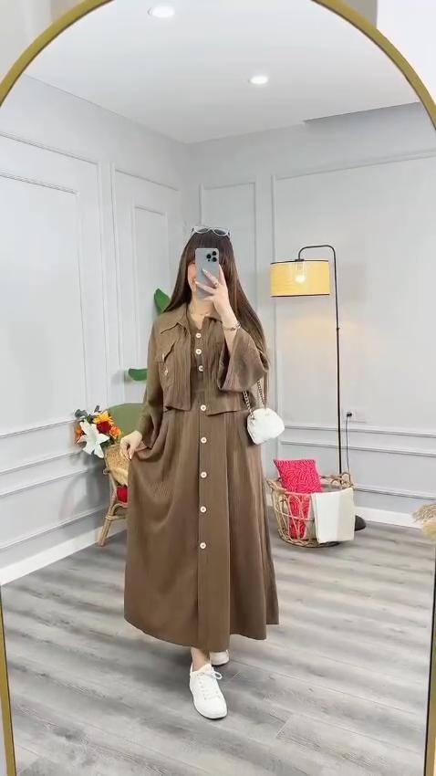 Long Koti Style Mocha Grace Co-Ord Set
