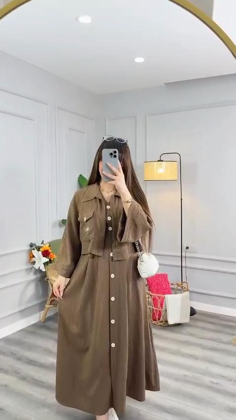 Long Koti Style Mocha Grace Co-Ord Set