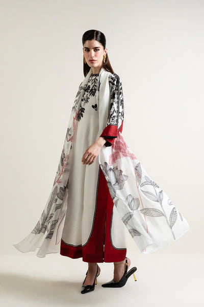 Floral Noir Luxe Suit with dupatta