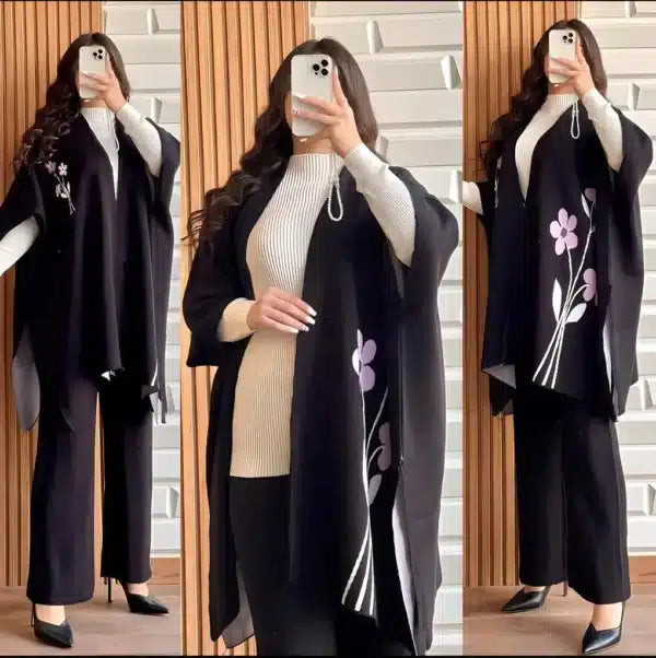 Women Winter Hineck Shawl 3 Piece TrackSuit.